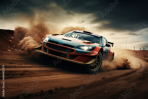 Rally racing motorsport car