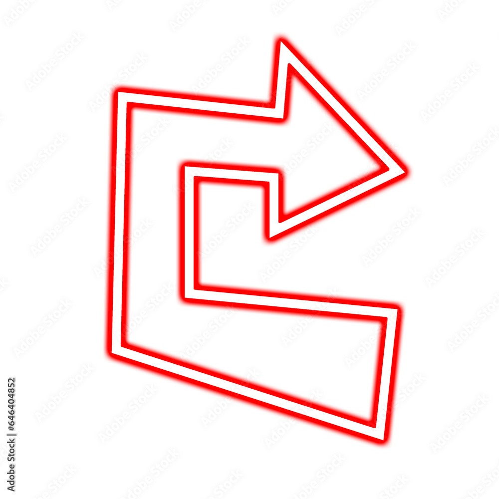 Neon red arrow pointer on a transparent background. Red symbol of all direction arrow. Glowing signs best for social media, pointing, chart, success, stock market graphics. Neon red arrow pointer on a transparent background. Red symbol of all direction arrow. Glowing signs best for social media, pointing, chart, success, stock market graphics.