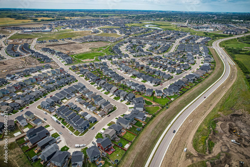 Skyward Gaze Over Rosewood, Saskatoon, Saskatchewan