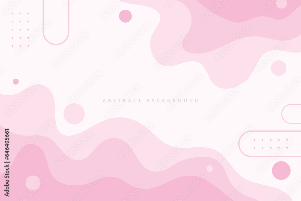 dynamic pink shadow wave abstract background with line and circle elements