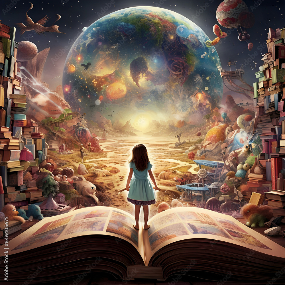 Storybook Dreams: Where Imagination Takes Flight - obrazy, fototapety, plakaty 