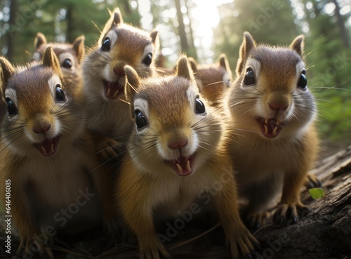A group of chipmunks © cherezoff