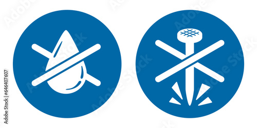 Icons set - Puncture and Leak resistance