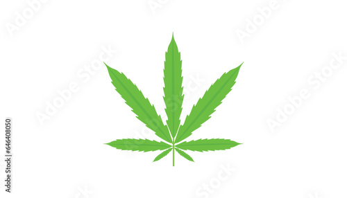 cannabis leaf isolated on white background
