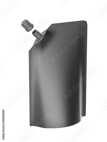 Foto Blank stand-up pouch with spout on transparent background