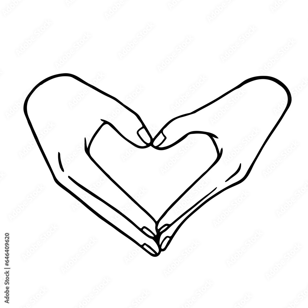 Fototapeta premium Hand with heart 