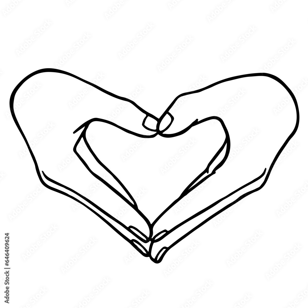 Fototapeta premium Hand with heart 