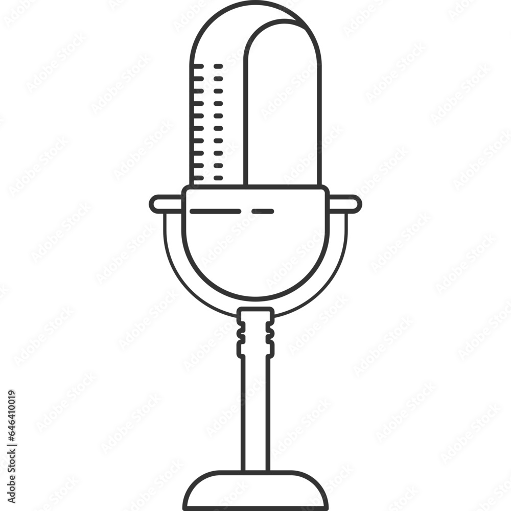Microphone Outline Icon Microphone Outline Icon