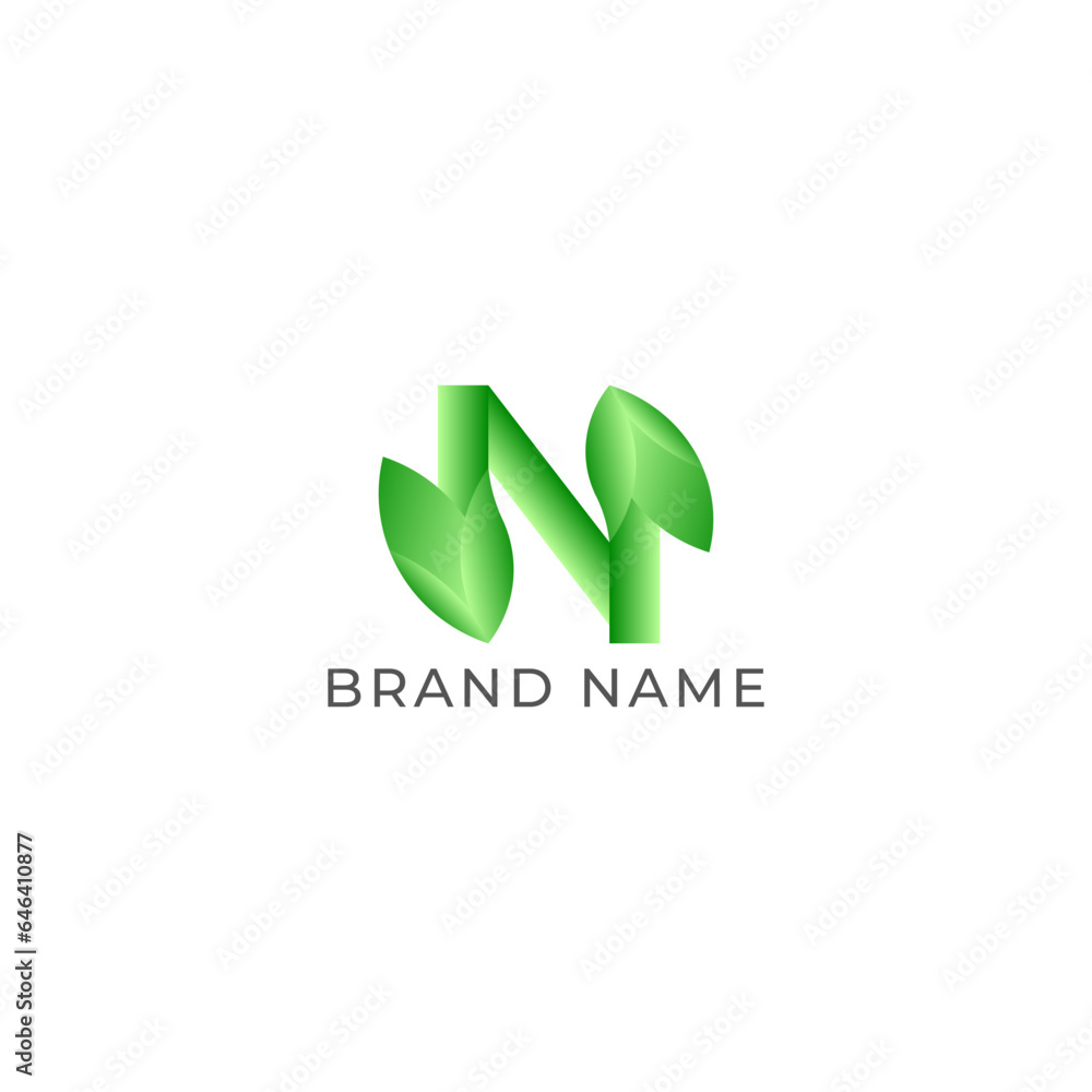 ILLUSTRATION LETTER N WITH LEAF GEOMETRIC LOGO ICON GRADIENT GREEN COLOR TEMPLATE SIMPLE MINIMALIST DESIGN ELEMENT SIMPLE VECTOR GOOD FOR APPS, BRAND ILLUSTRATION LETTER N WITH LEAF GEOMETRIC LOGO ICON GRADIENT GREEN COLOR TEMPLATE SIMPLE MINIMALIST DESIGN ELEMENT SIMPLE VECTOR GOOD FOR APPS, BRAND