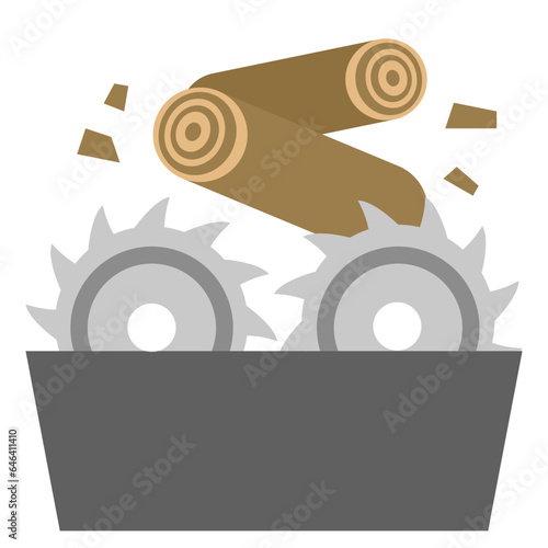 wood segmentation flat icon