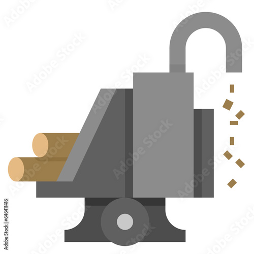 Shredder flat icon