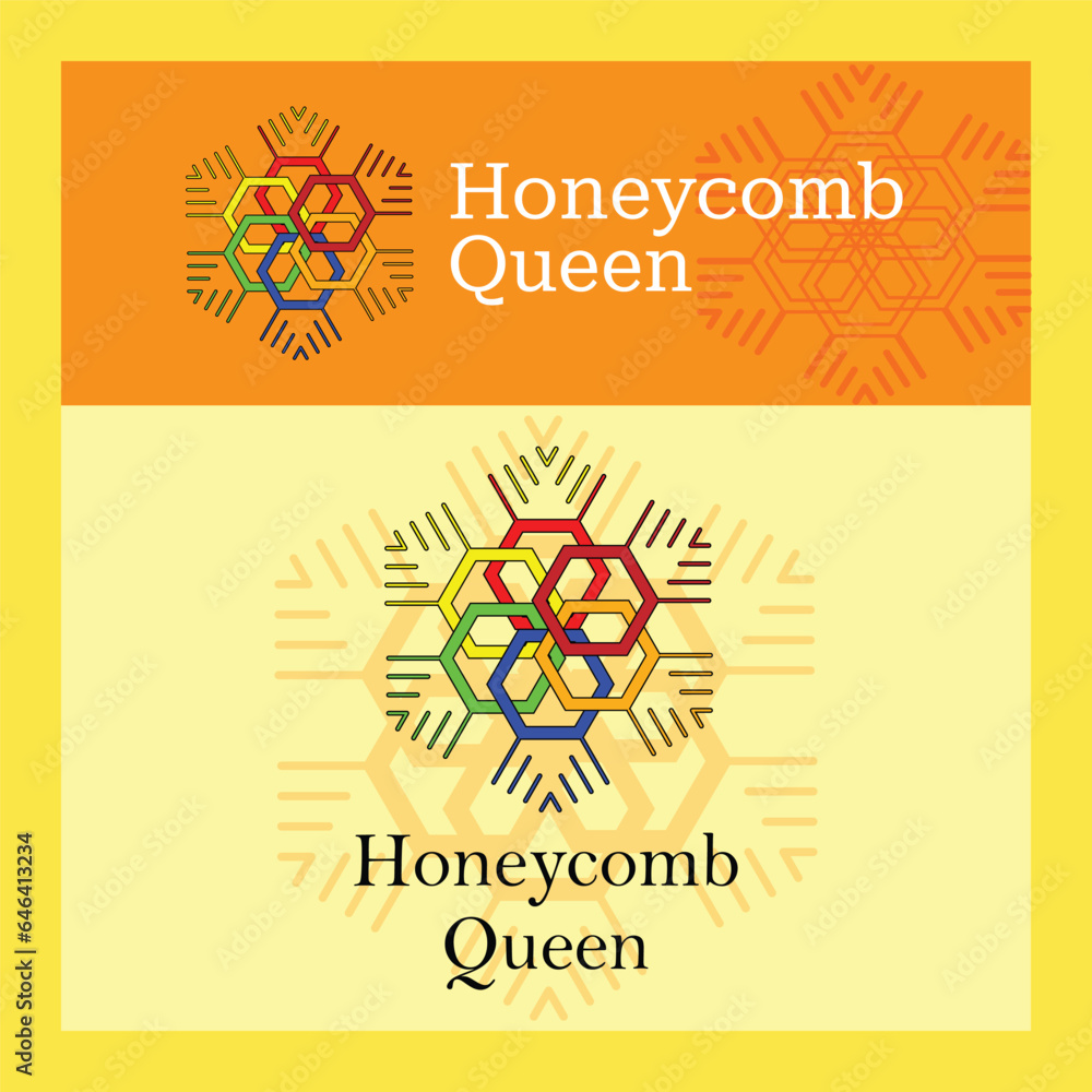 abstract Geometric Honey Comb logo design abstract Geometric Honey Comb logo design