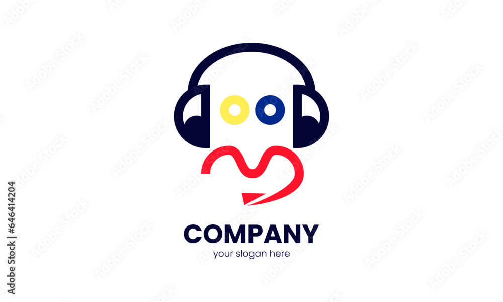 Naklejka premium The complaint service telephone logo is suitable for your business & graphic needs.