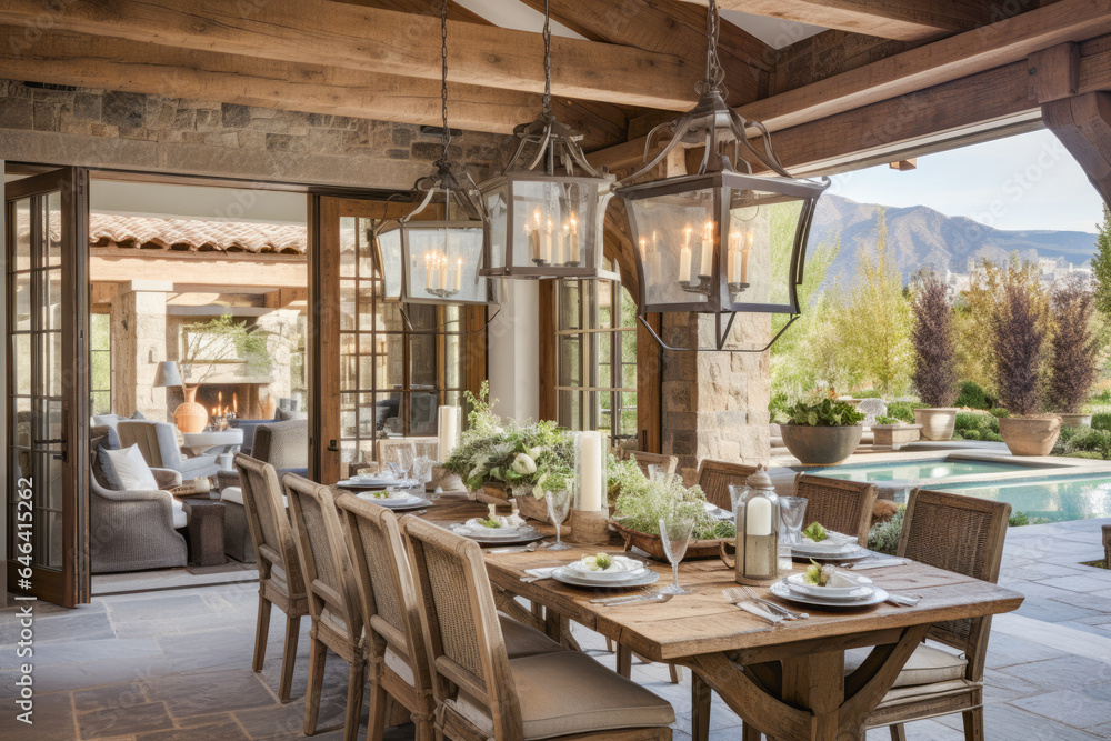 A beautifully designed rustic table setup with chairs adorned with flowers, creating a serene and charming atmosphere for a celebration in a garden setting. A beautifully designed rustic table setup with chairs adorned with flowers, creating a serene and charming atmosphere for a celebration in a garden setting.