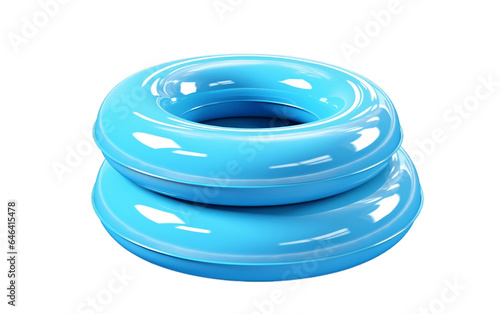 Inflatable 3D Swim Tubes Isolated on a Transparent Background PNG. Generative AI