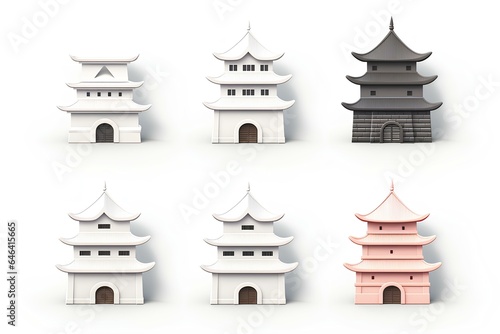 日本のお城（3Dピクト） 