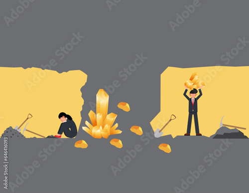 Job fatigue and success from work. destination, victory to success concept