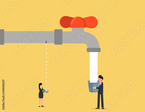 obstacles for woman. unequal distribution of benefits