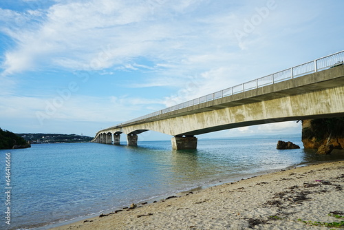 Kouri Bridge with beautiful blue ocean in Kouri Island, Okinawa, Japan - 日本 沖縄 古宇利島 古宇利大橋  © Eric Akashi