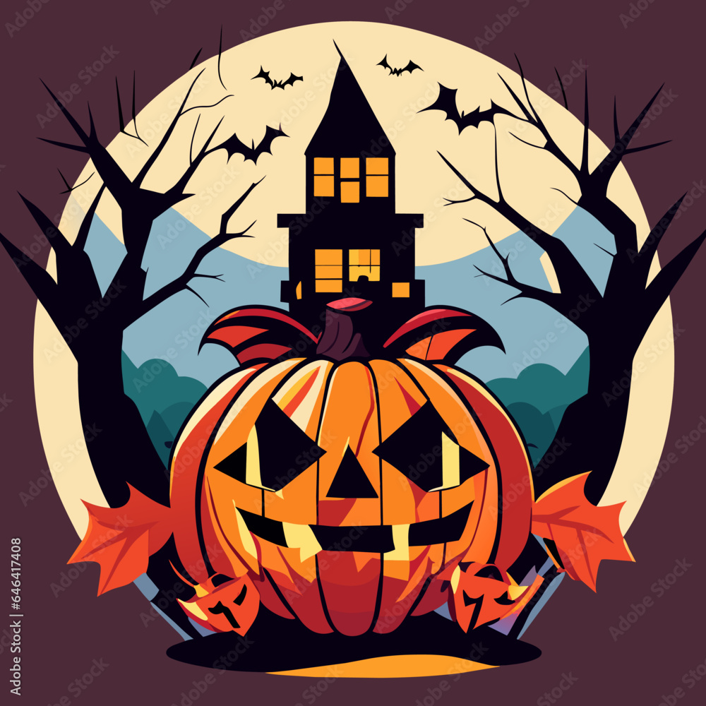 Spooky Halloween Vector Illustration: A Creepy Celebration