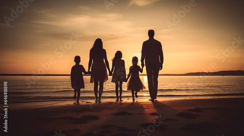 A family walking together at a beach.  © 92ashrafsoomro