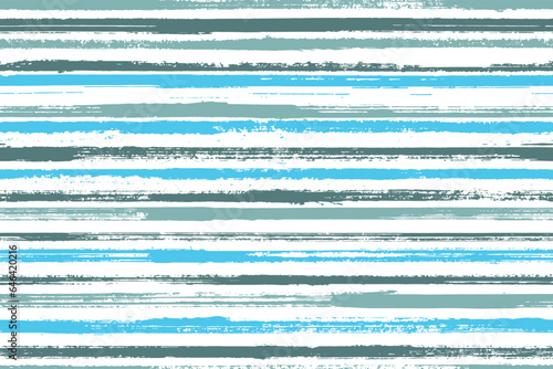 Watercolor handdrawn irregular stripes vector seamless pattern. Material kids...