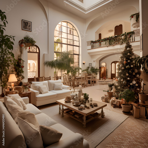 Living room with christmas tree © Alvaro