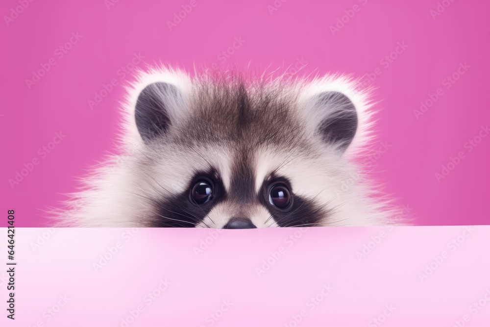Playful and Cute Racoon: Bright Pastel Animal Illustration for Cards and Banners, Birthday Party Invitation, Advertisement Playful and Cute Racoon: Bright Pastel Animal Illustration for Cards and Banners, Birthday Party Invitation, Advertisement