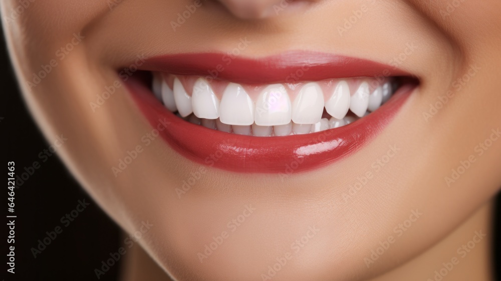 Obraz premium photo close up of smile adv for dental campaign