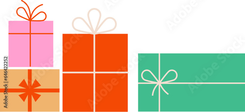 Pile of Christmas gift boxes