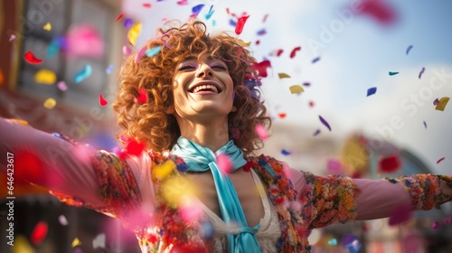 Photo of happy transgender celebrating LGBTQIA+ community