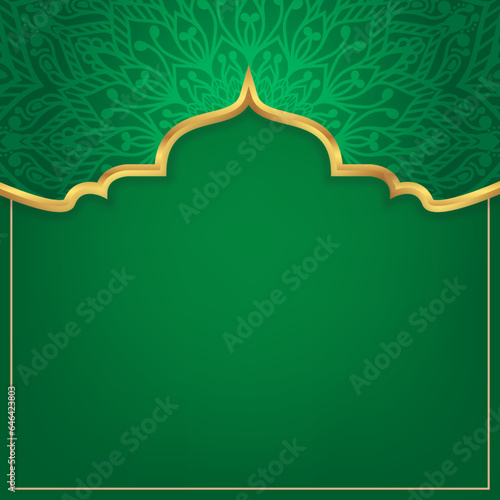 Luxury green ramadan kareem or ramadhan islamic pattern shab e barat eid mubarak transparent background