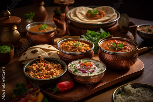 A macro close up of a traditional indian food on the indian market, insane details, hyper quality, product view, AI Generative