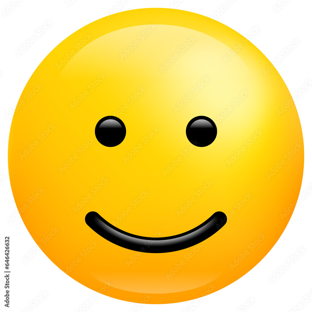 Happy smile icon  symbol. Smiley face yellow cartoon character.