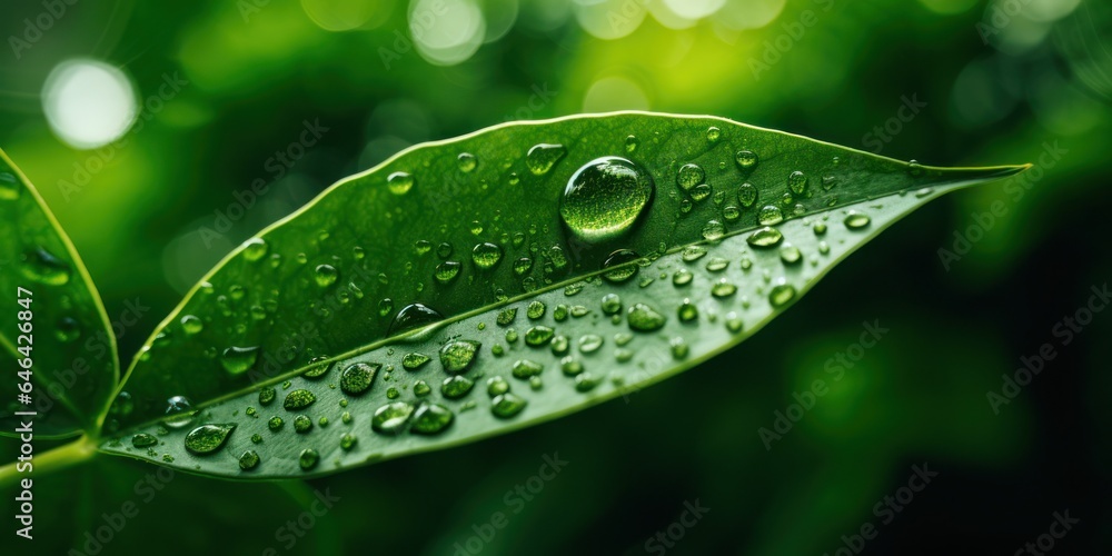 green leaf with water drops, CO2 reduction, stop global warming, climate change green leaf with water drops, CO2 reduction, stop global warming, climate change