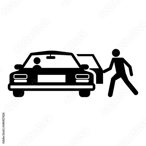 "Pick up / drop off zone" icon