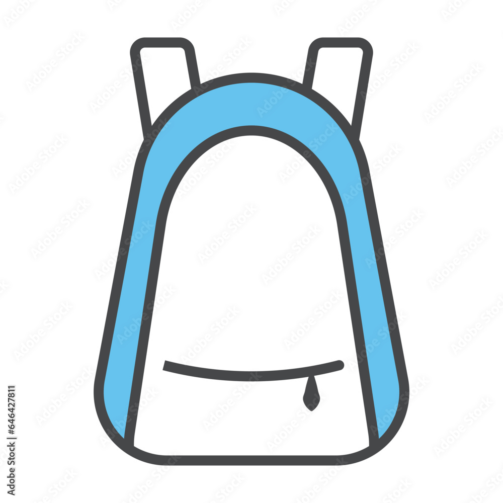 Fototapeta premium Backpack icon vector on trendy design