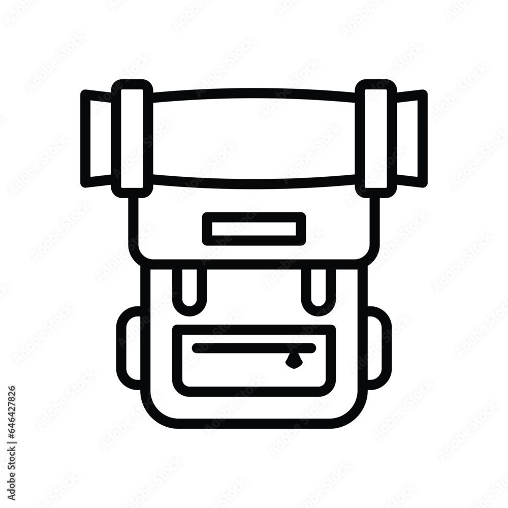 Backpack icon vector on trendy design Backpack icon vector on trendy design