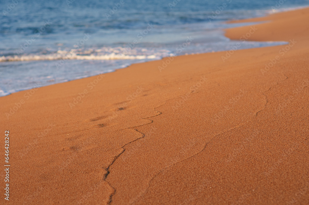 Close up of sand on the sea beach. Close up of sand on the sea beach.