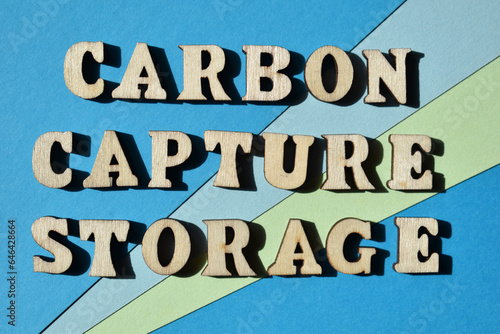 Carbon Capture Storage, words as banner headline
