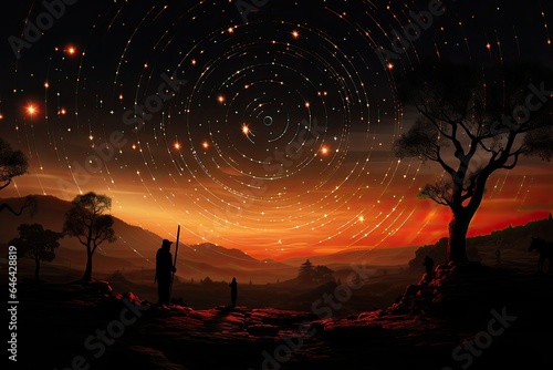Fearless hunter between stars: ether constellation., generative IA