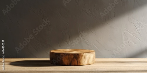 elegant wooden display product podium or pedestal modern minimal design can be use for cosmetic, luxury product, perfume