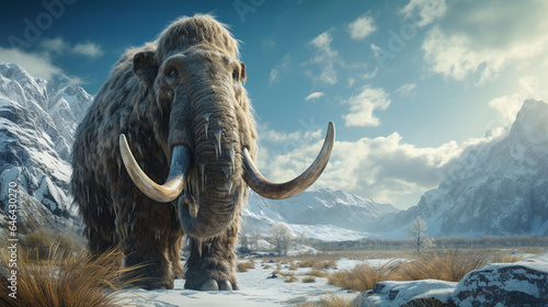 Mammoth, an ancient animal that lived in the Ice Age.
