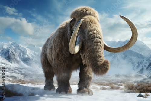 Mammoth, an ancient animal that lived in the Ice Age.