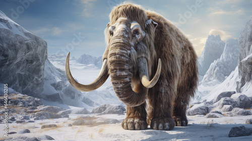 Mammoth  an ancient animal that lived in the Ice Age.