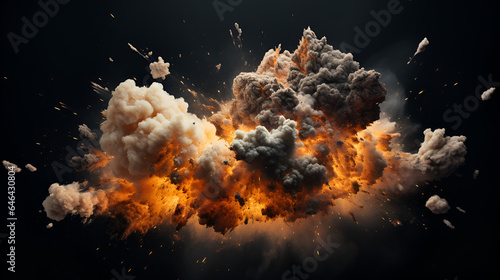 realistic explosion on transparent background © Tendofyan