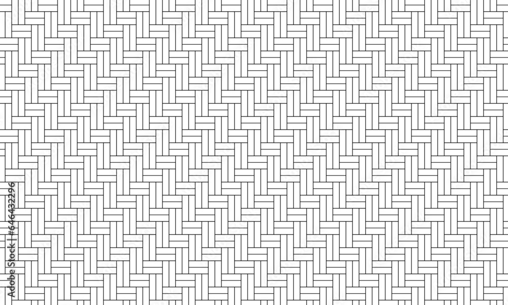 Bamboo tree weaving in black and white. Geometric pattern background. Vector illustration Bamboo tree weaving in black and white. Geometric pattern background. Vector illustration