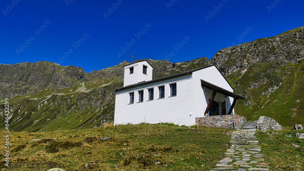 Bergkapelle auf der Bielerhöhe am Silvretta-Stausee