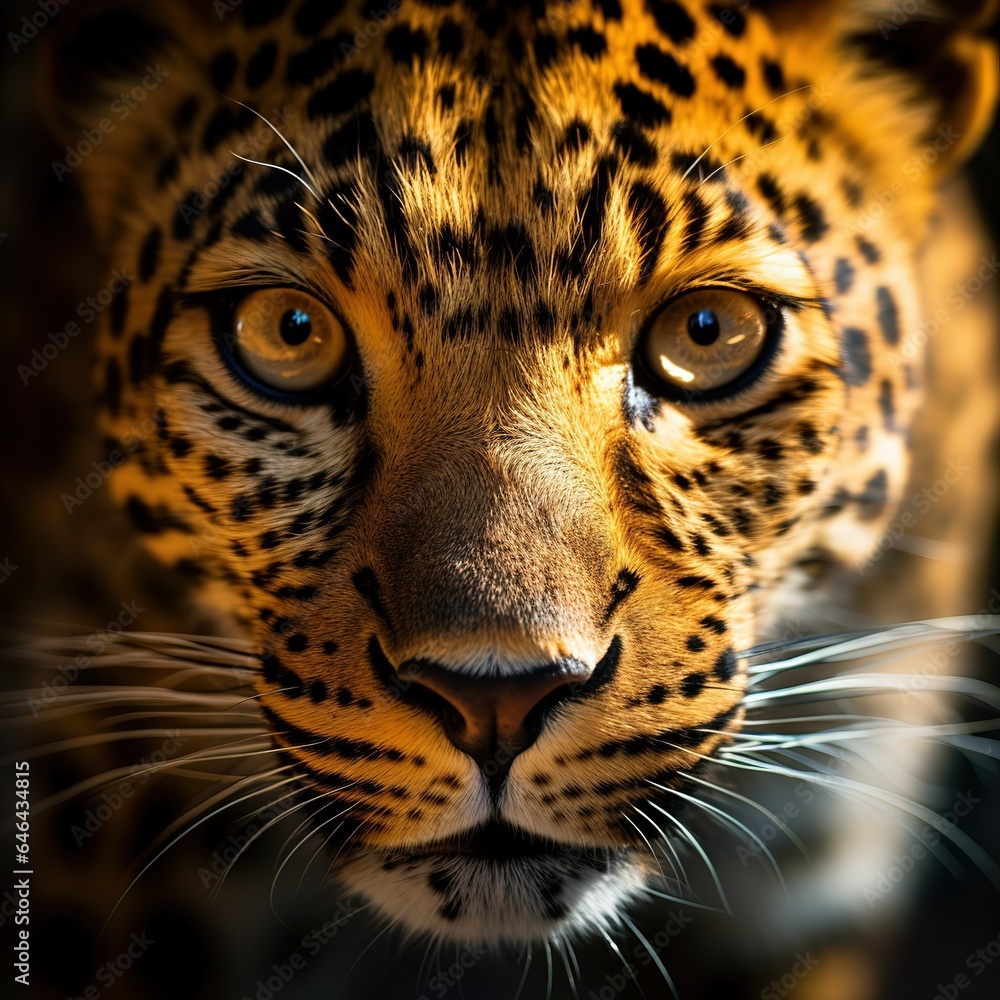 The leopard is a predator of the wild nature of Africa.