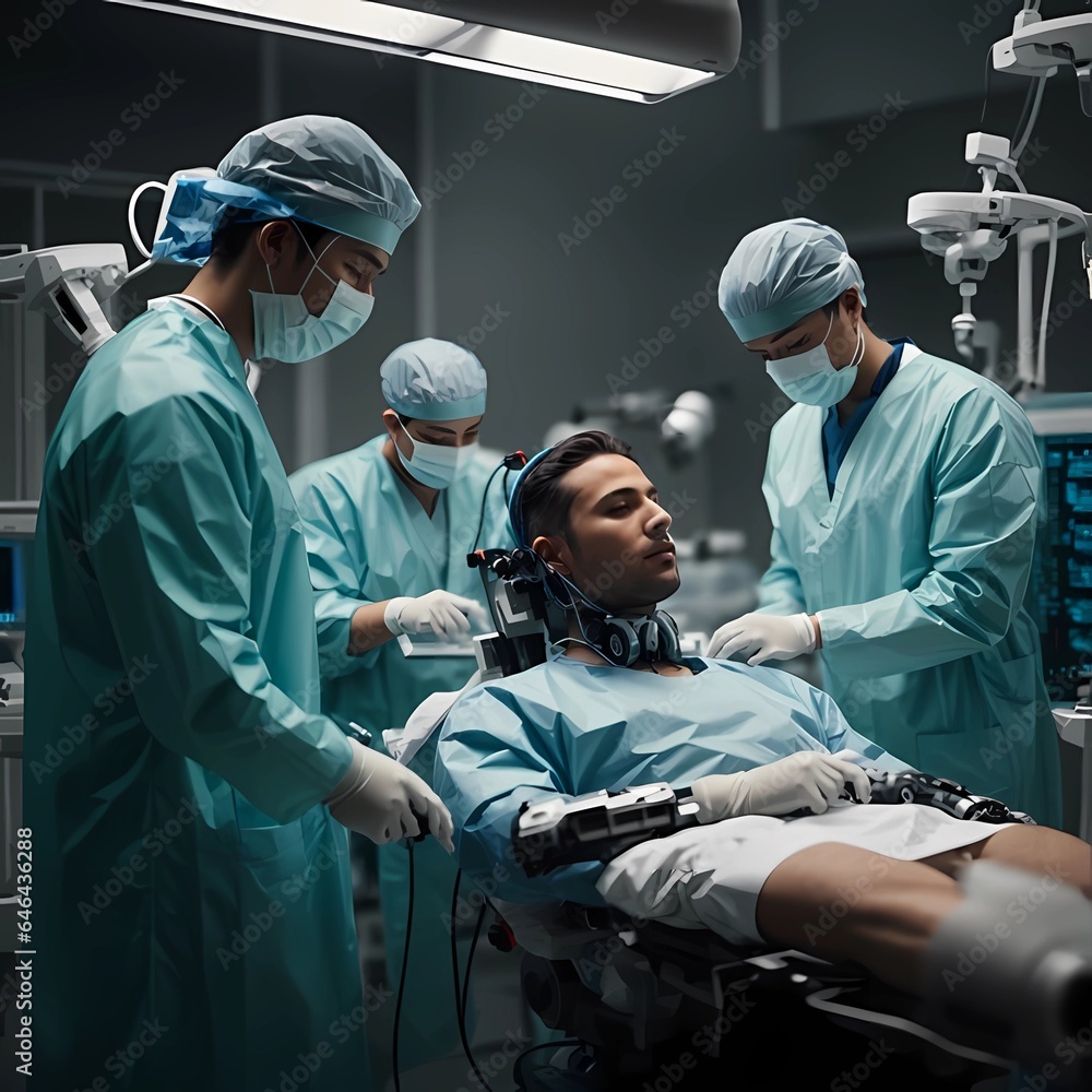 artificial doctor in operating room